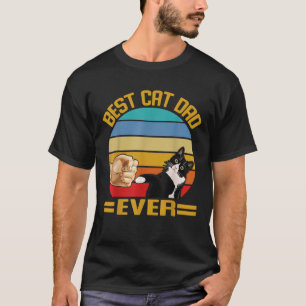 Vintager bester Chat Vater Ever Funny Sprichwort K T-Shirt