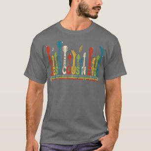 Vintager bester Cousin je Muttertag Gitarre Vater T-Shirt