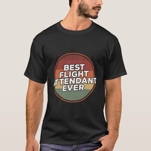 Vintager bester Flug je Luftfahrtstewar T-Shirt (Vorderseite)