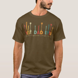 Vintager bester Vater je Daddy Guitar Vathers Day T-Shirt