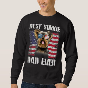 Vintager bester Yorkie-Vater je Flag für Haustier- Sweatshirt