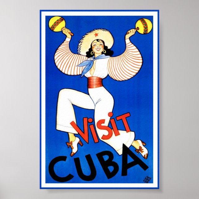 Vintager Besuch in Kuba Travel Classic Poster Art (Vorne)