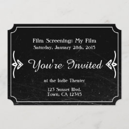 Vintager beunruhigter Film Einladung