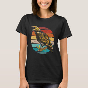 Vintager Bevogel, stehend auf einem Nebenhügel Min T-Shirt