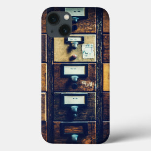 Vintager Bibliothekskartenkatalog Case-Mate iPhone Hülle