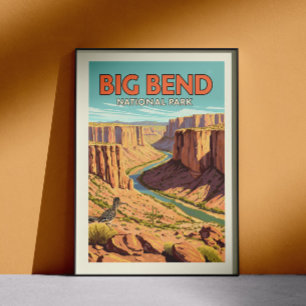 Vintager Big-Bend-Nationalpark Poster