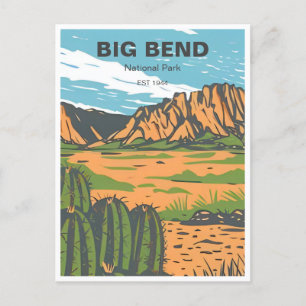 Vintager Big Bend Nationalpark Texas Chihuahuuan Postkarte