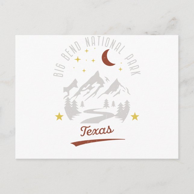 Vintager Big Bend Nationalpark Texas Postkarte (Vorderseite)