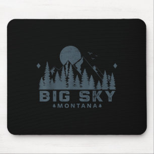 Vintager Big Sky Montana Berg Skigebiet Lugano Mousepad