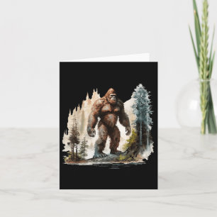 Vintager Bigfoot 70er Retro Forest Sasquatch Wande Karte