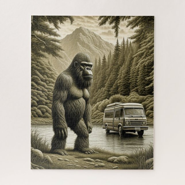 Vintager Bigfoot- und RV-Camper (Vertikal)