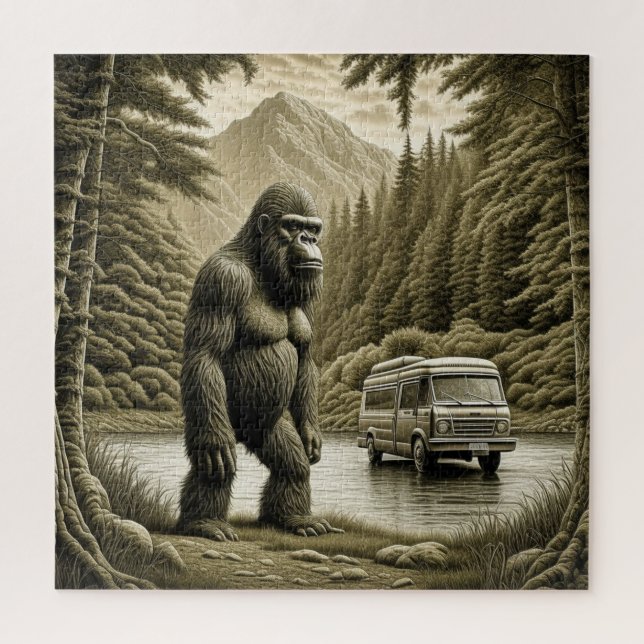Vintager Bigfoot- und RV-Camper (Vertikal)
