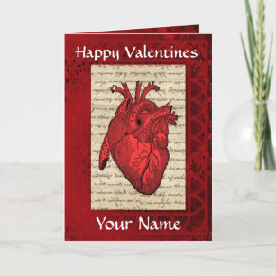 Vintager biologischer Valentinstag Feiertagskarte