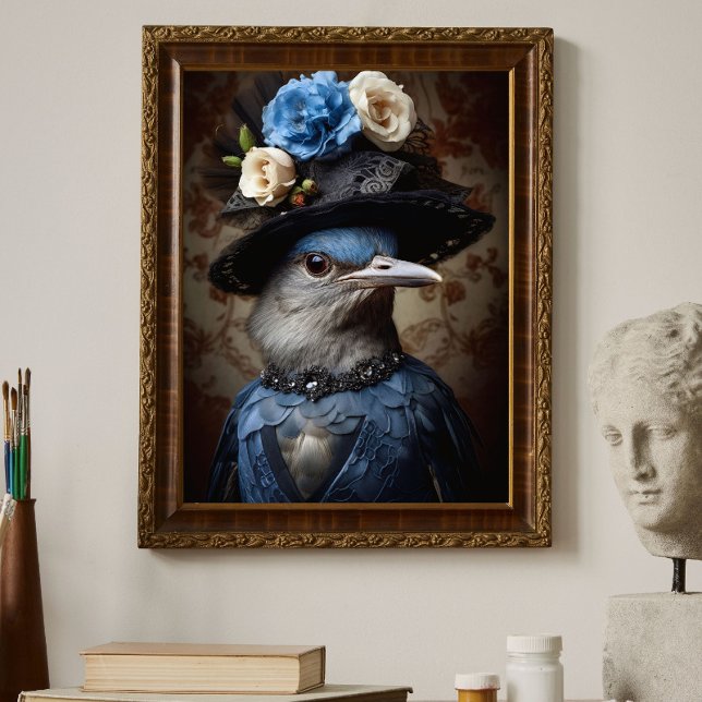 Vintager Bird Floral Hat Kleid Decoupage Seidenpapier (Von Creator hochgeladen)