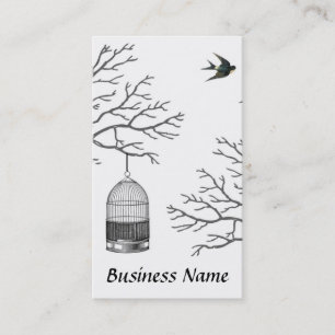 Vintager Birdcage-bloße Visitenkarte