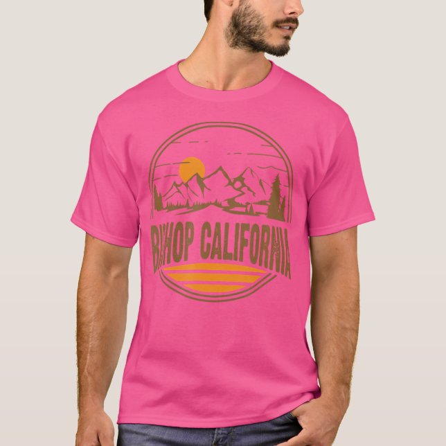 Vintager Bischof California Wandern T-Shirt (Vorderseite)