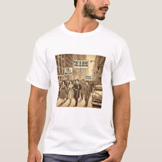 Vintager Bitcoin-Kryptowährungsentwurf T-Shirt