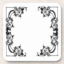 VINTAGER BLACK UND WEISSER DAMASK