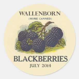 Vintager BlackBerry-Marmeladen-Aufkleber Runder Aufkleber