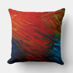 Vintager blauer Lederausdruck Kissen