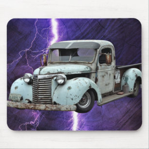 Vintager Blauer LKW Mousepad