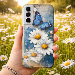 Vintager Blauer Schmetterling und Milchprodukte -  Samsung Galaxy Hülle