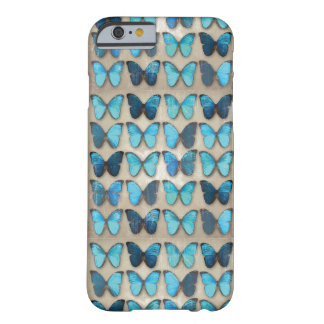 Vintager blauer Schmetterlinge iPhone 6 Kasten Barely There iPhone 6 Hülle
