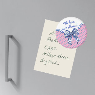 Vintager Blauer Schmetterlingsbock Personalisiert Magnet