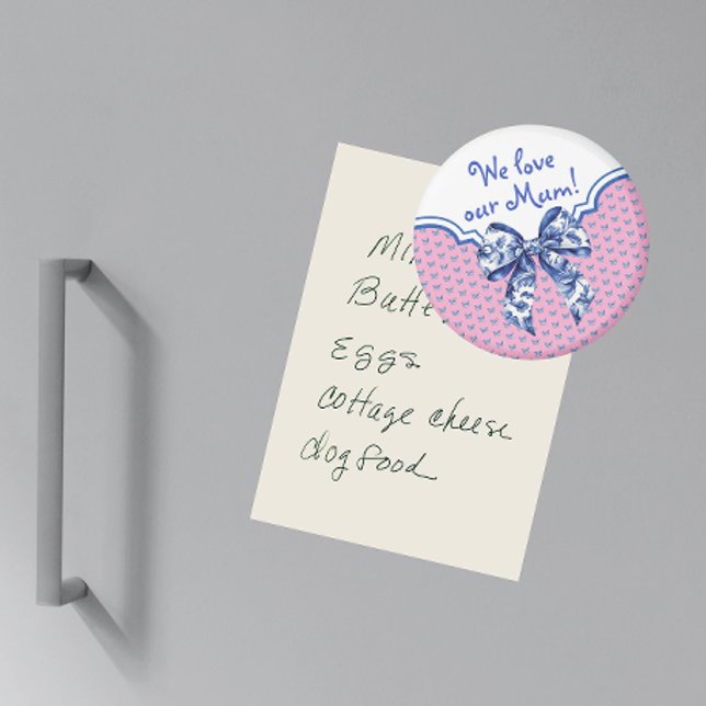 Vintager Blauer Schmetterlingsbock Personalisiert Magnet (Personalize this message for someone special!)