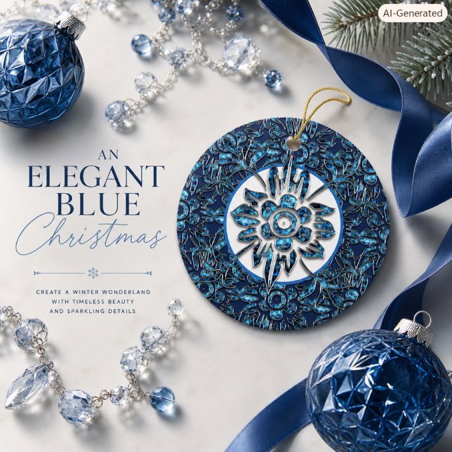 Vintager Blauer Weihnachtsschmuck (Von Creator hochgeladen)