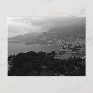Vintager Blick auf Monaco Monte Carlo Postkarte