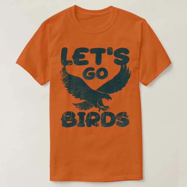 Vintager Blick Lasse Vögel T-Shirt (Design vorne)