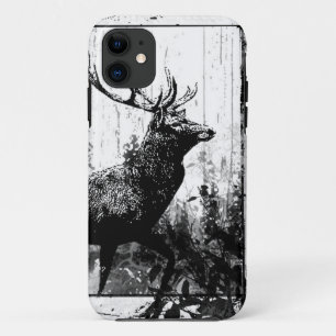 Vintager Blick schwarz und weiß, Hirschtier title_seo2