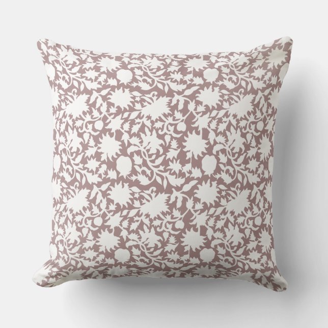 Vintager Blockdruck inspiriert Kissen (Vorderseite)