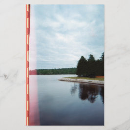 Vintager Blue Hour Lake Briefpapier