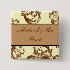 Vintager Blüh (hellbraun) Button