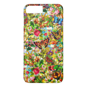Vintager Blumen-Garten-bunter Schmetterling mit title_seo2