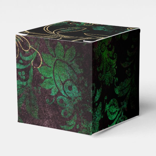 Vintager BlumenDamast Geschenkschachtel (Vorderseite)