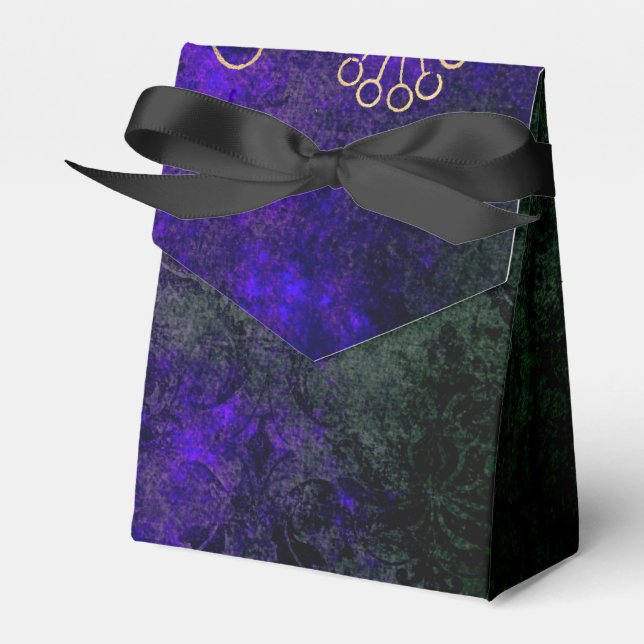 Vintager BlumenDamast Geschenkschachtel (Vorderseite)