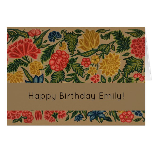 Vintager Blumendesigner (Vorderseite (Horizontal))