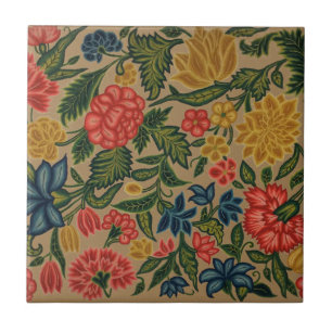 Vintager Blumendesigner Fliese