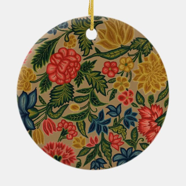 Vintager Blumendesigner Keramik Ornament (Hinten)