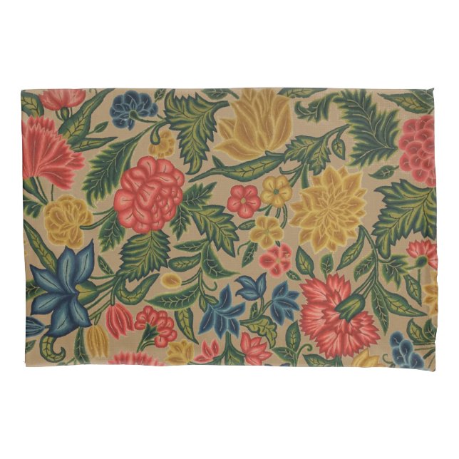 Vintager Blumendesigner Kissenbezug (Vorderseite)