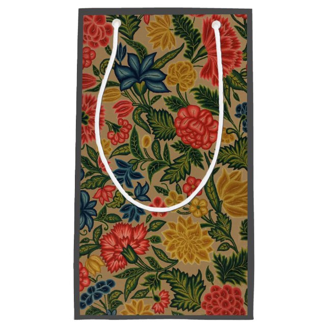 Vintager Blumendesigner Kleine Geschenktüte (Vorderseite)