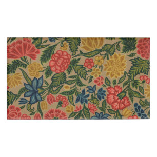 Vintager Blumendesigner Namenschild