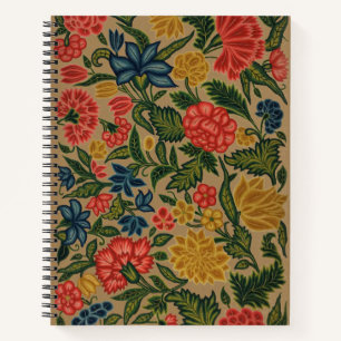 Vintager Blumendesigner Notizbuch
