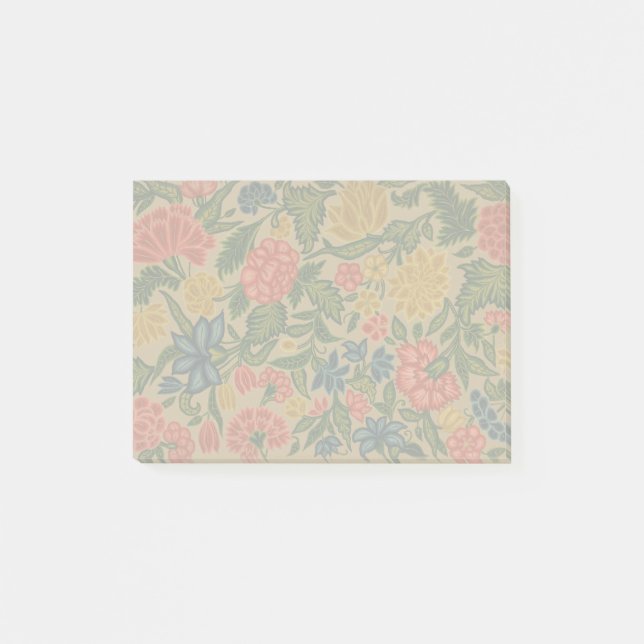 Vintager Blumendesigner Post-it Klebezettel (Vorderseite)