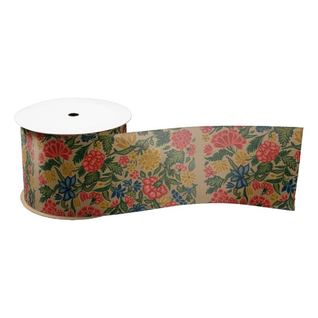 Vintager Blumendesigner Satinband (Spule)