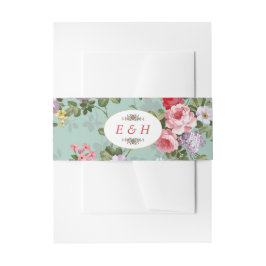 Vintager Blumengarten Botanische Hochzeit Einladungsbanderole