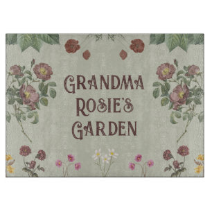 Vintager Blumengarten Schneidebrett